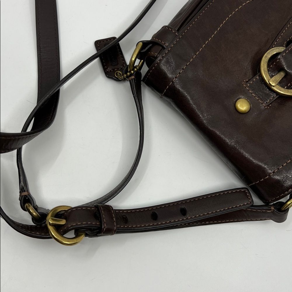 Coach Mini Garcia Crossbody or Shoulder Bag Y2K Dark Brown Leather - Picture 17 of 17
